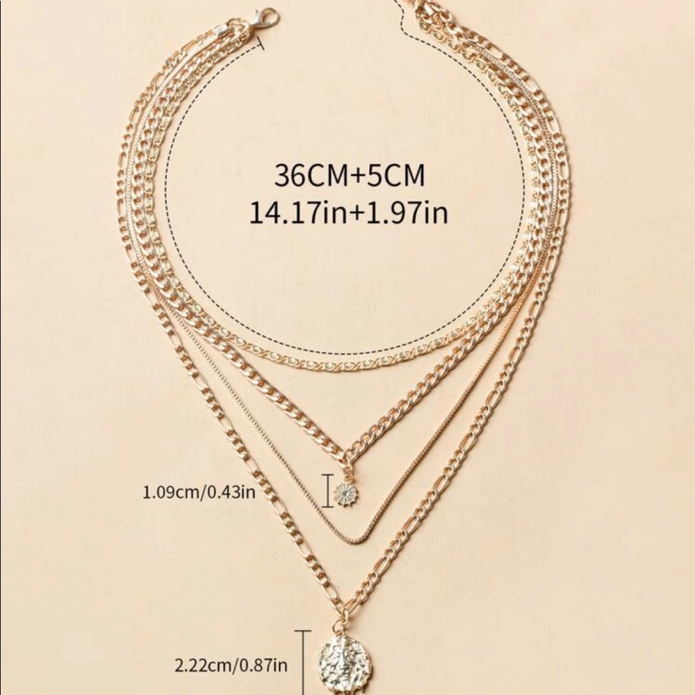 ✨Animal Round Charm Layered Necklace (Boutique) - Picture 4 of 8